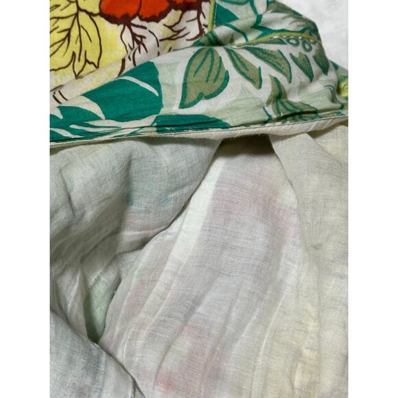 Rare vtg 90s April Cornell cotton lined floral side zip maxi skirt XL 36”x31” - Picture 7 of 7